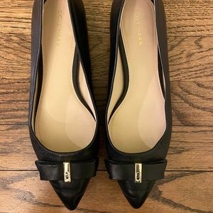 Cole Haan Elsie Bow Black Leather Ballet Flat Size 6.5